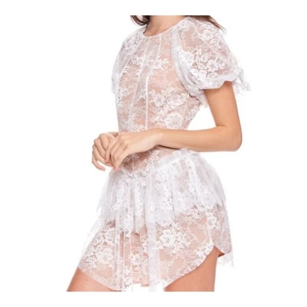 For Love And Lemons Verbena White Lace Dress